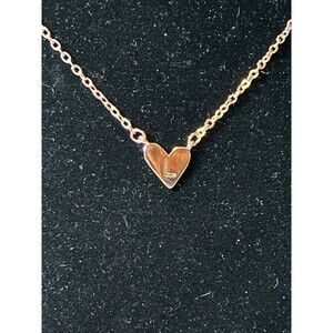 Gold Tone Initial L Heart Necklace